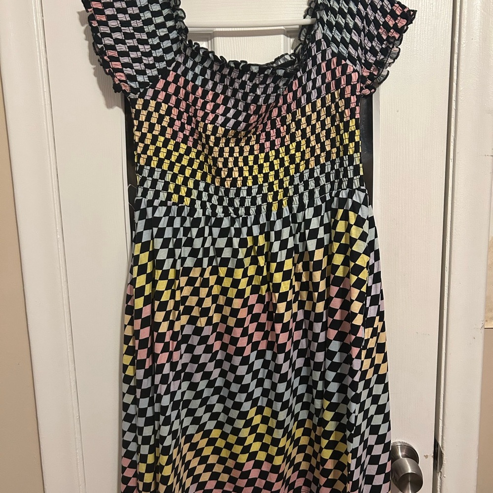 Colorful Checkered Dress